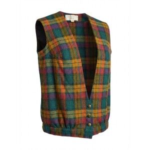 Vintage Junior House Milwaukee Wool Vest Plaid Juniors